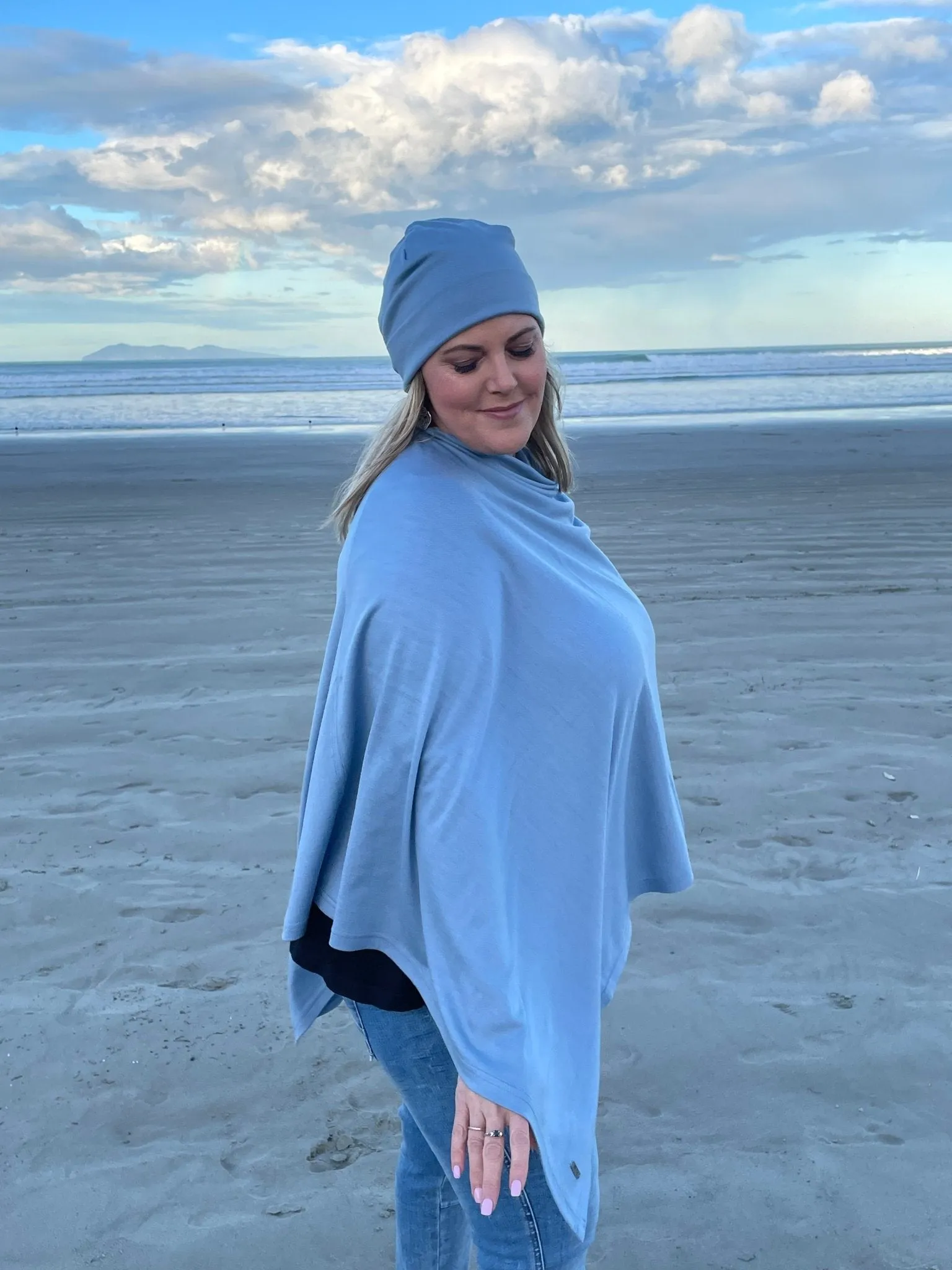 100% MERINO WOOL EASY STYLE LAYER DUSK BLUE
