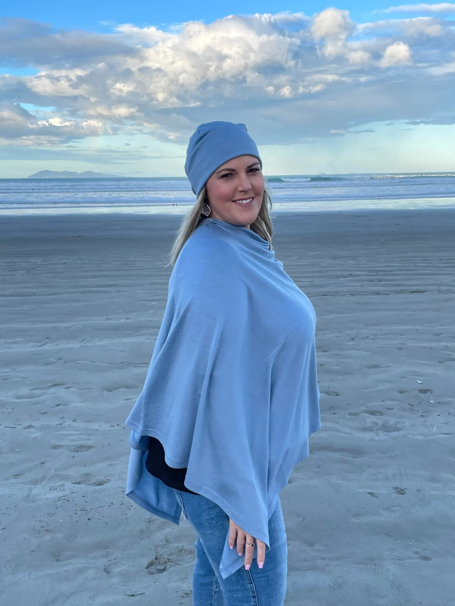 100% MERINO WOOL EASY STYLE LAYER DUSK BLUE