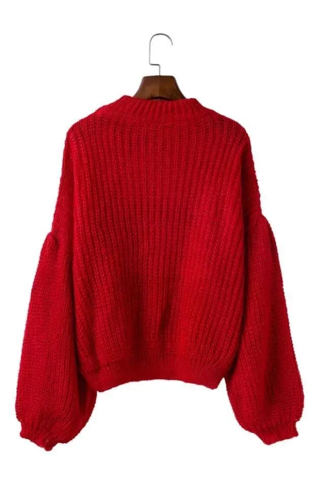 Autumn And Winter Lantern Sleeves Loose Sweater