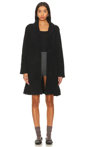 Barefoot Dreams CozyChic Coat With Patch Pockets in Black