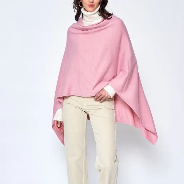 Beautiful Knit Camel Asymmetrical Poncho
