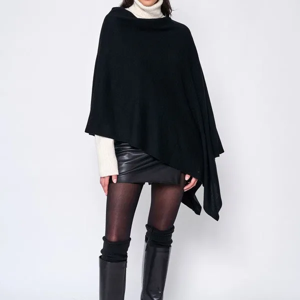 Beautiful Knit Camel Asymmetrical Poncho