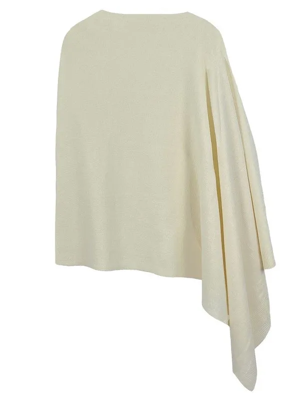 Beautiful Knit Camel Asymmetrical Poncho