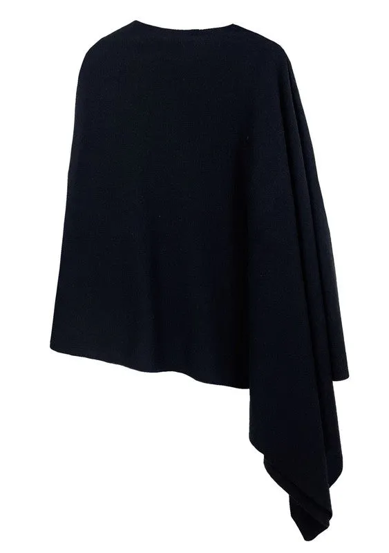 Beautiful Knit Camel Asymmetrical Poncho
