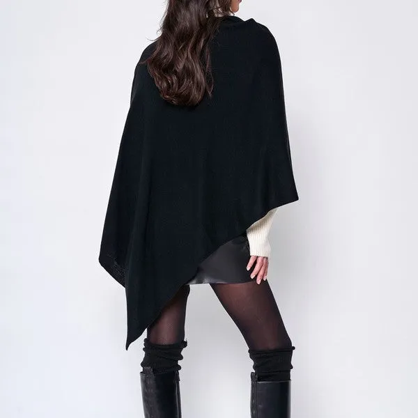 Beautiful Knit Camel Asymmetrical Poncho