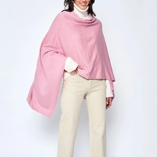 Beautiful Knit Camel Asymmetrical Poncho