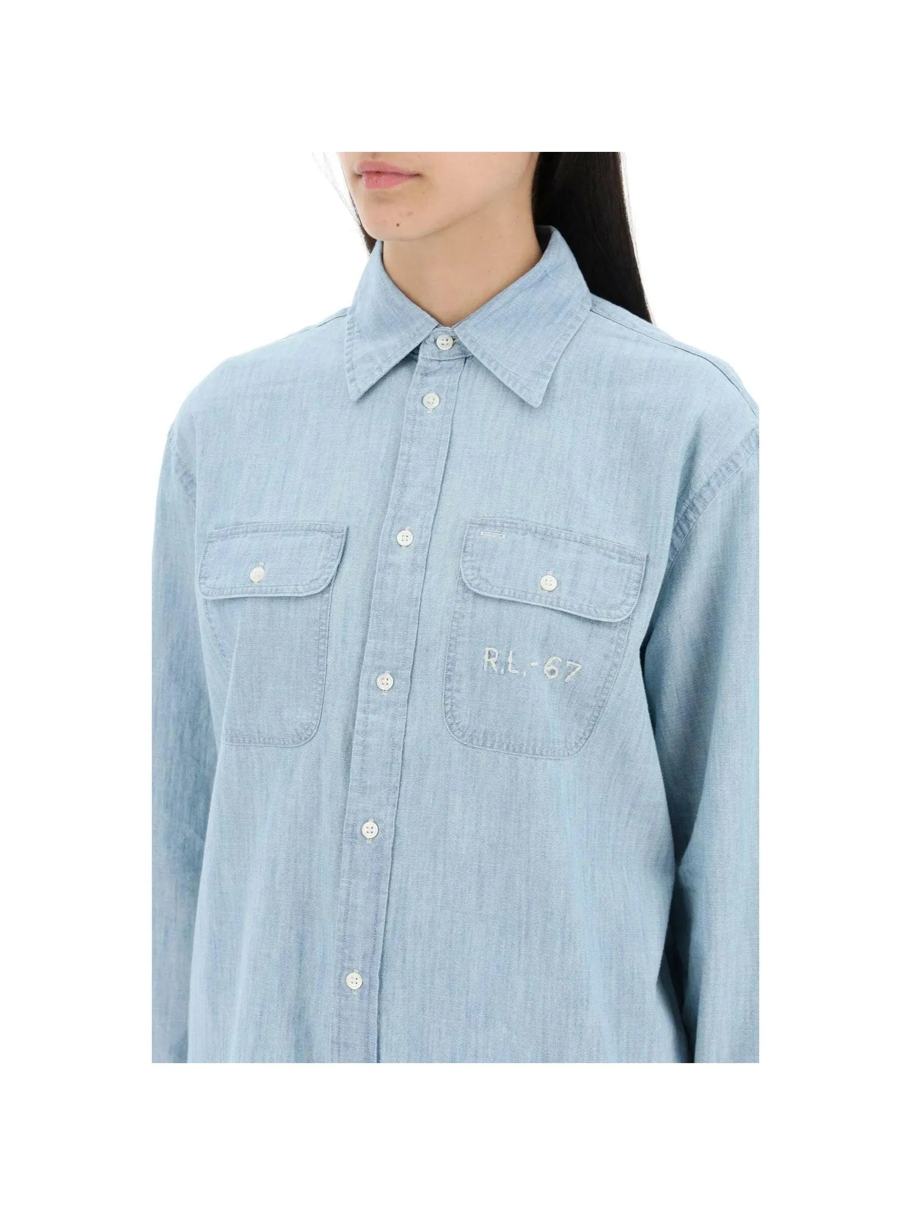Embroidered Chambray Shirt