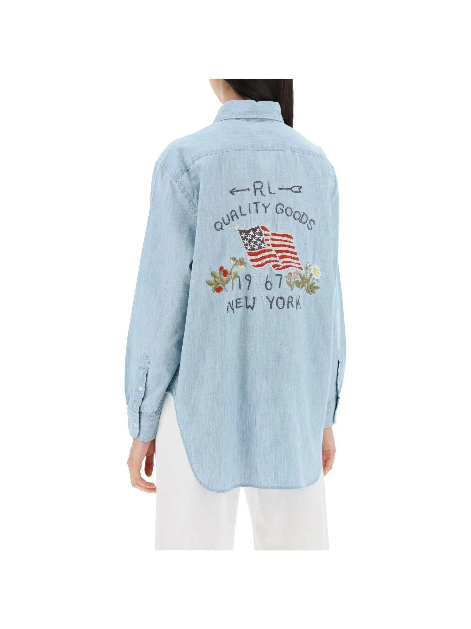 Embroidered Chambray Shirt