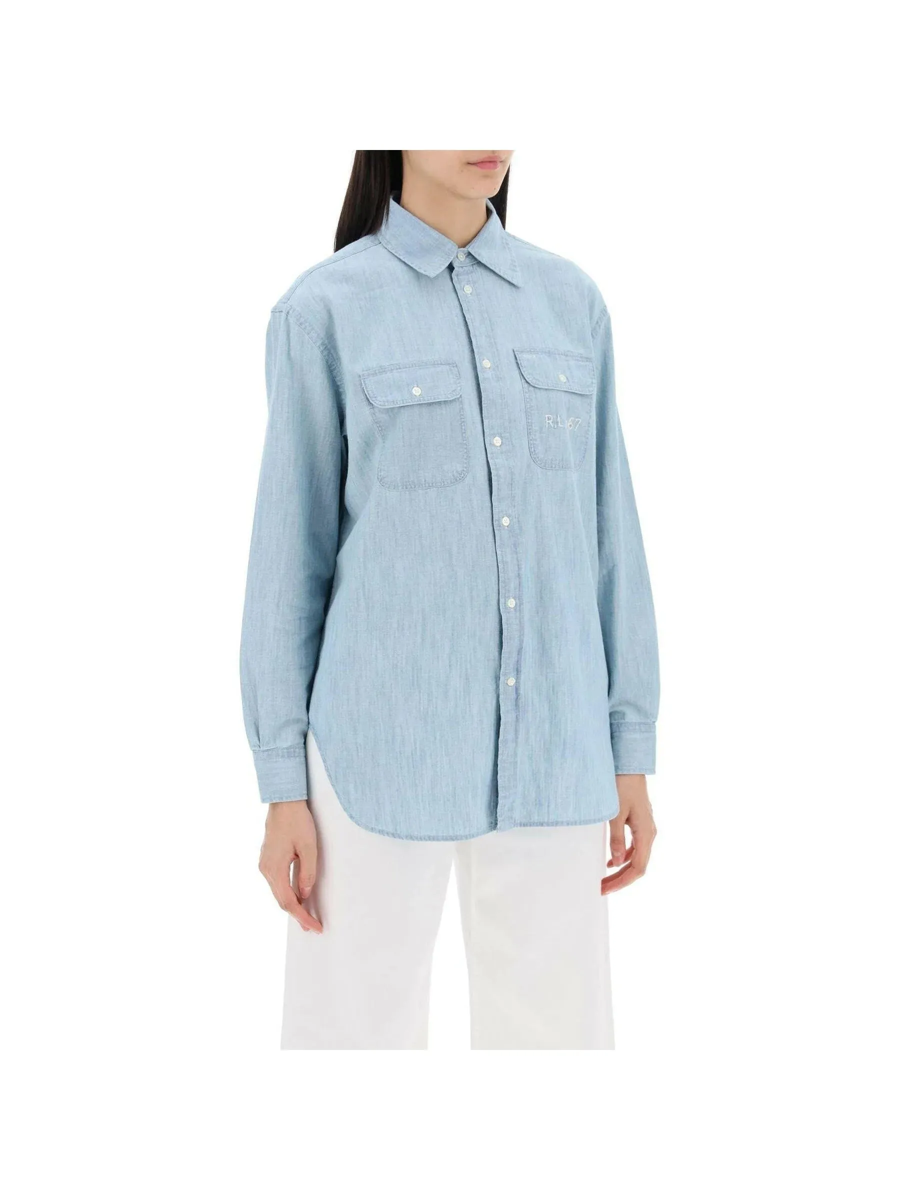Embroidered Chambray Shirt