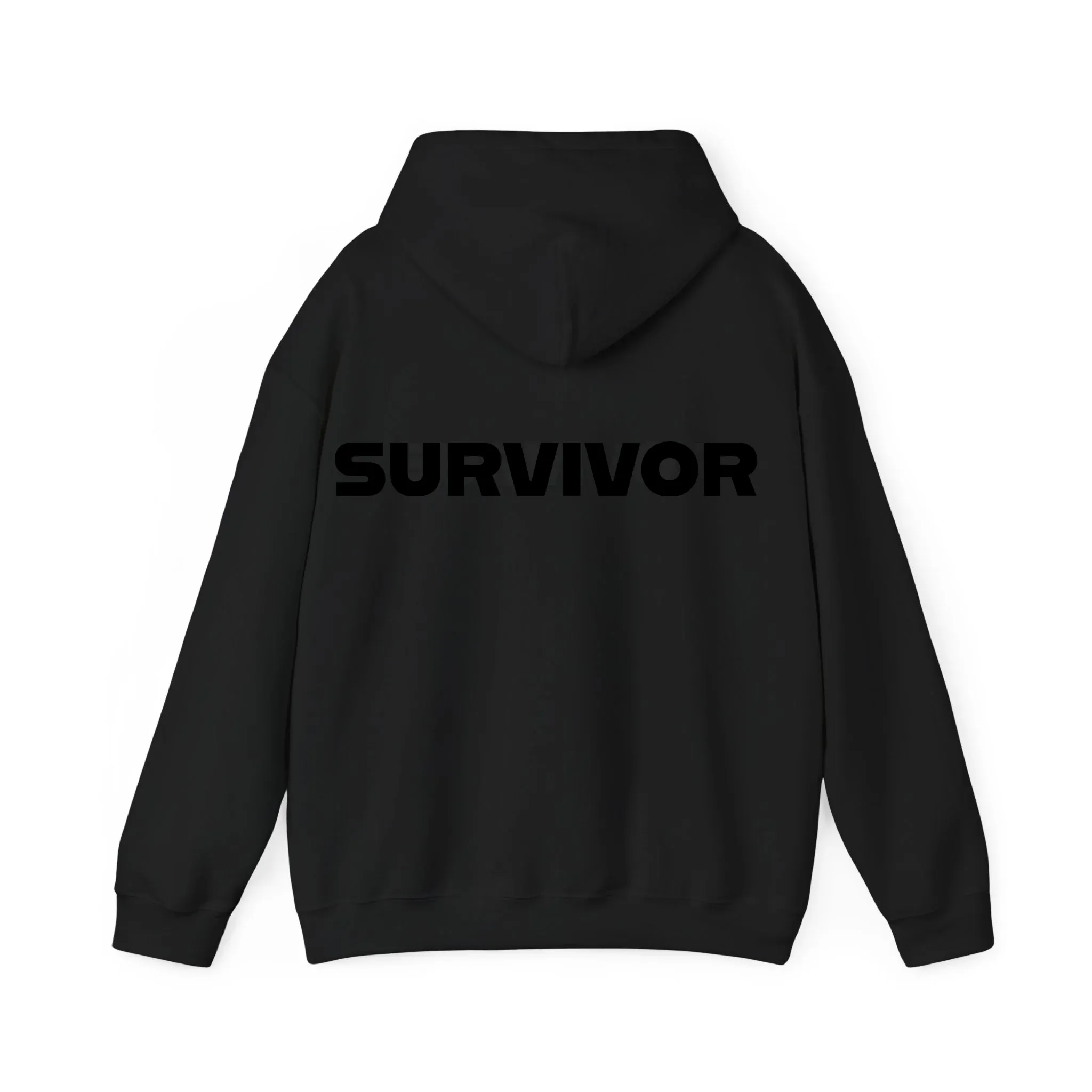 Funny 'VICTIM'   SURVIVOR Unisex Heavy Blend™ Hooded Sweatshirt - Casual Comfort for Everyday Wear