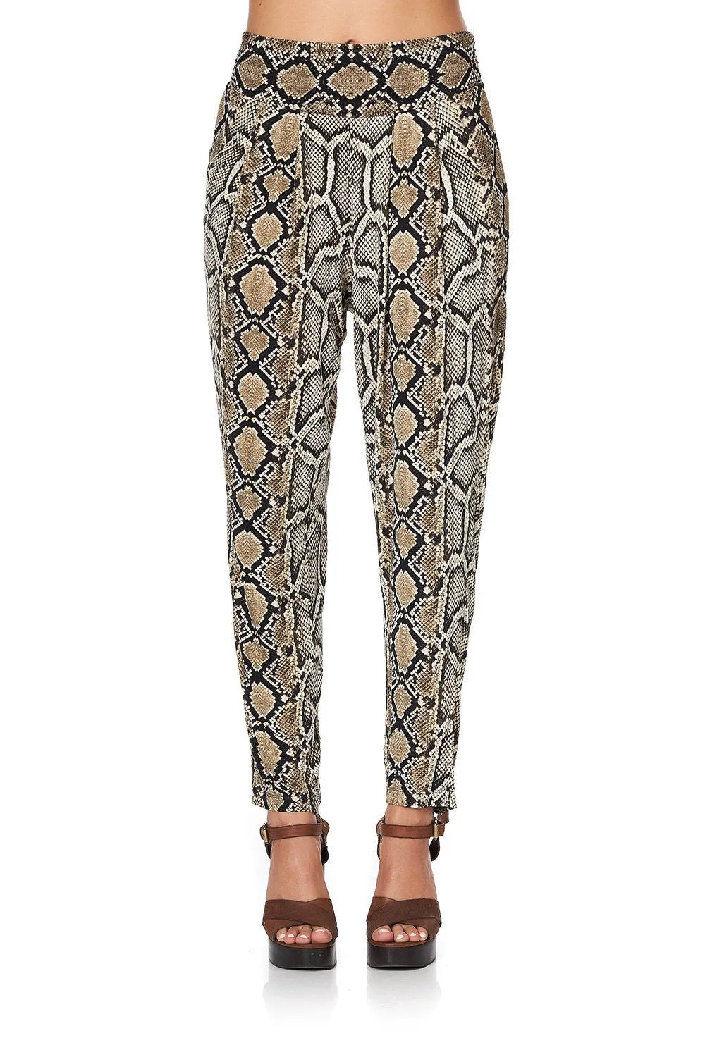 HAREM PANTS WITH FRONT PLEATS KAKADU BOO