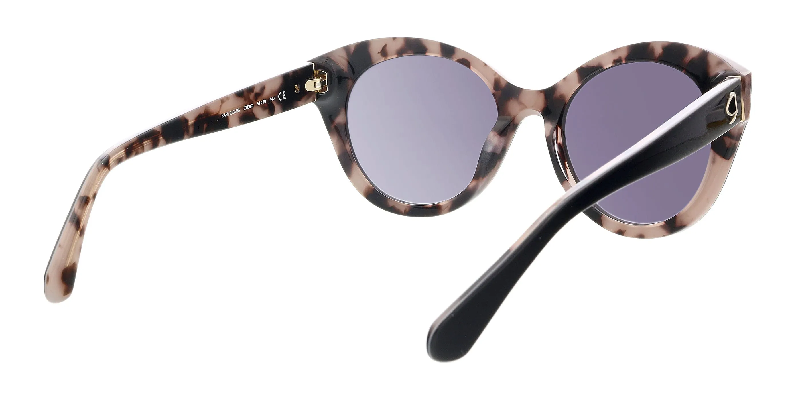 KATE SPADE KARLEIGHS 02TB 9O Black Havana Cateye Sunglasses