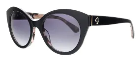KATE SPADE KARLEIGHS 02TB 9O Black Havana Cateye Sunglasses