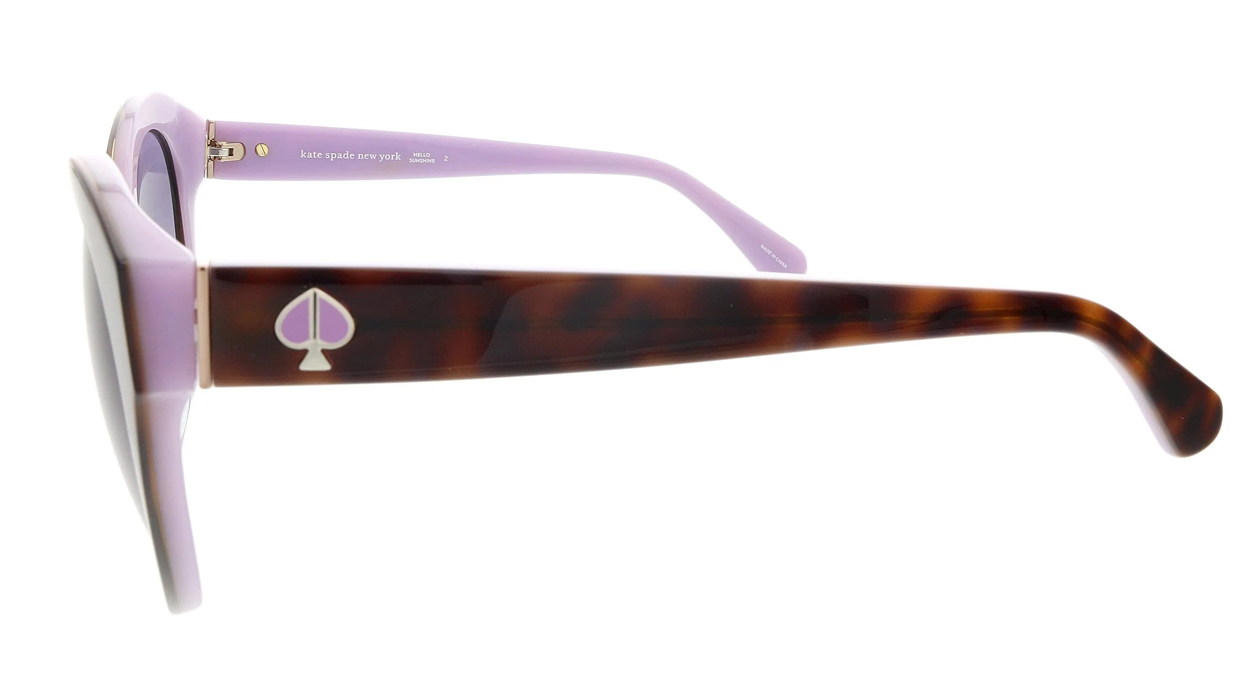 KATE SPADE KARLEIGHS 0MFX GB Havana Violet Cateye Sunglasses