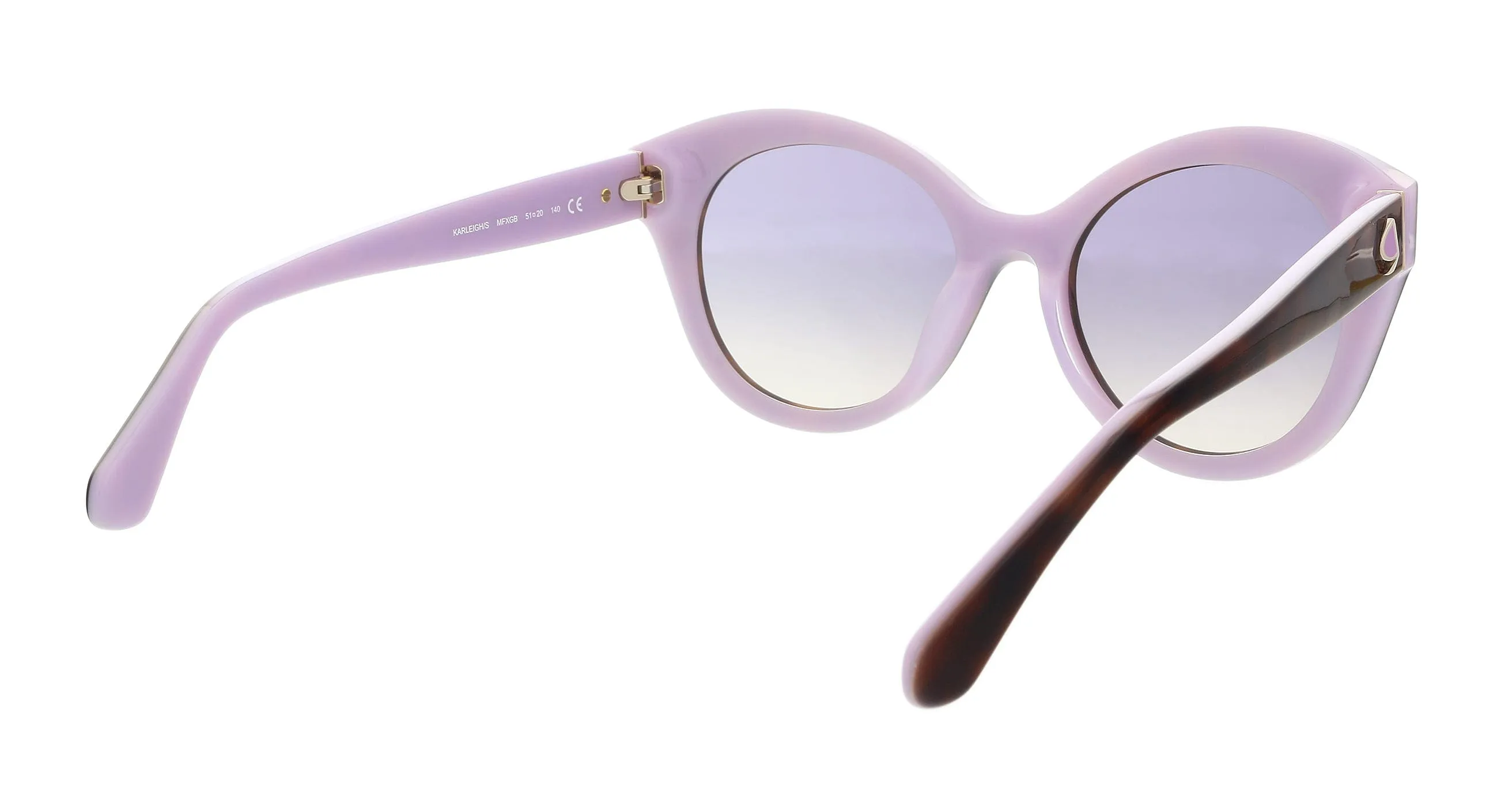 KATE SPADE KARLEIGHS 0MFX GB Havana Violet Cateye Sunglasses