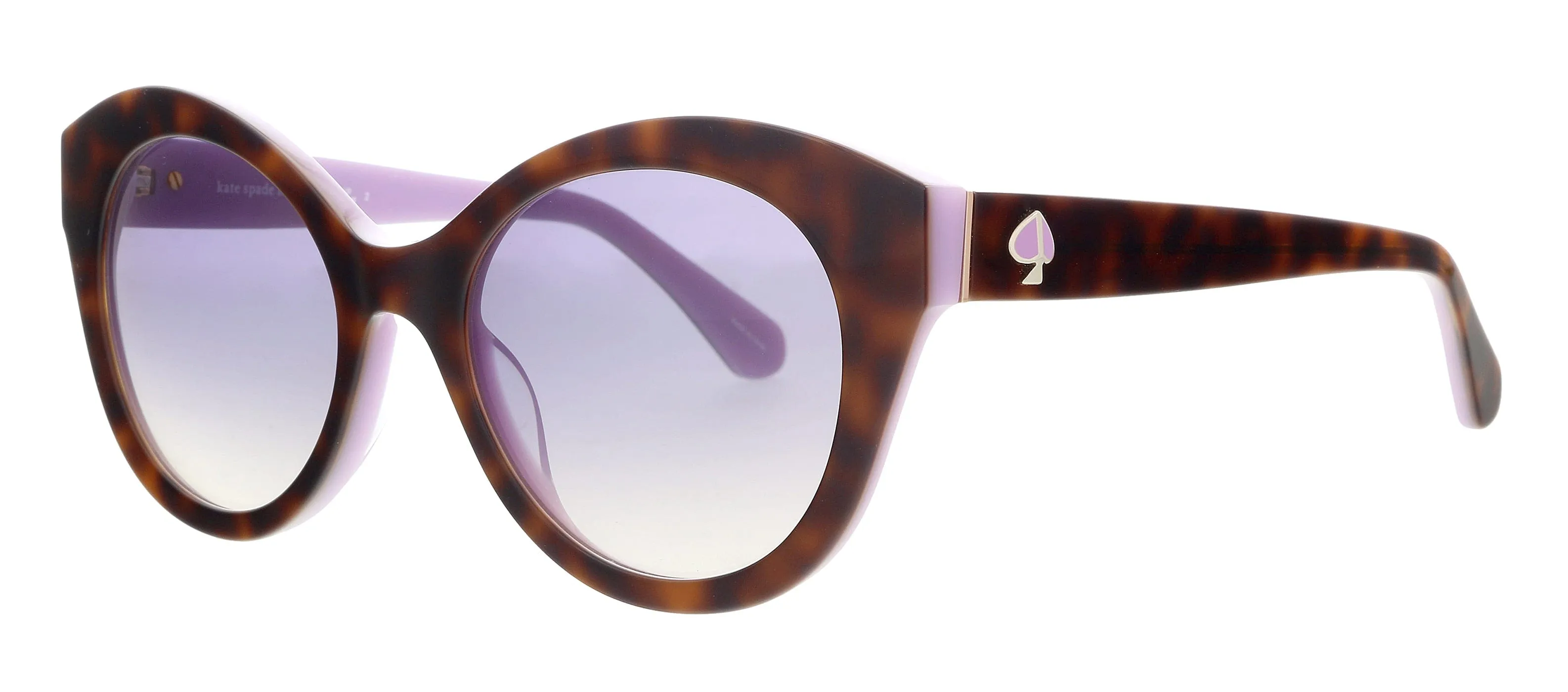 KATE SPADE KARLEIGHS 0MFX GB Havana Violet Cateye Sunglasses