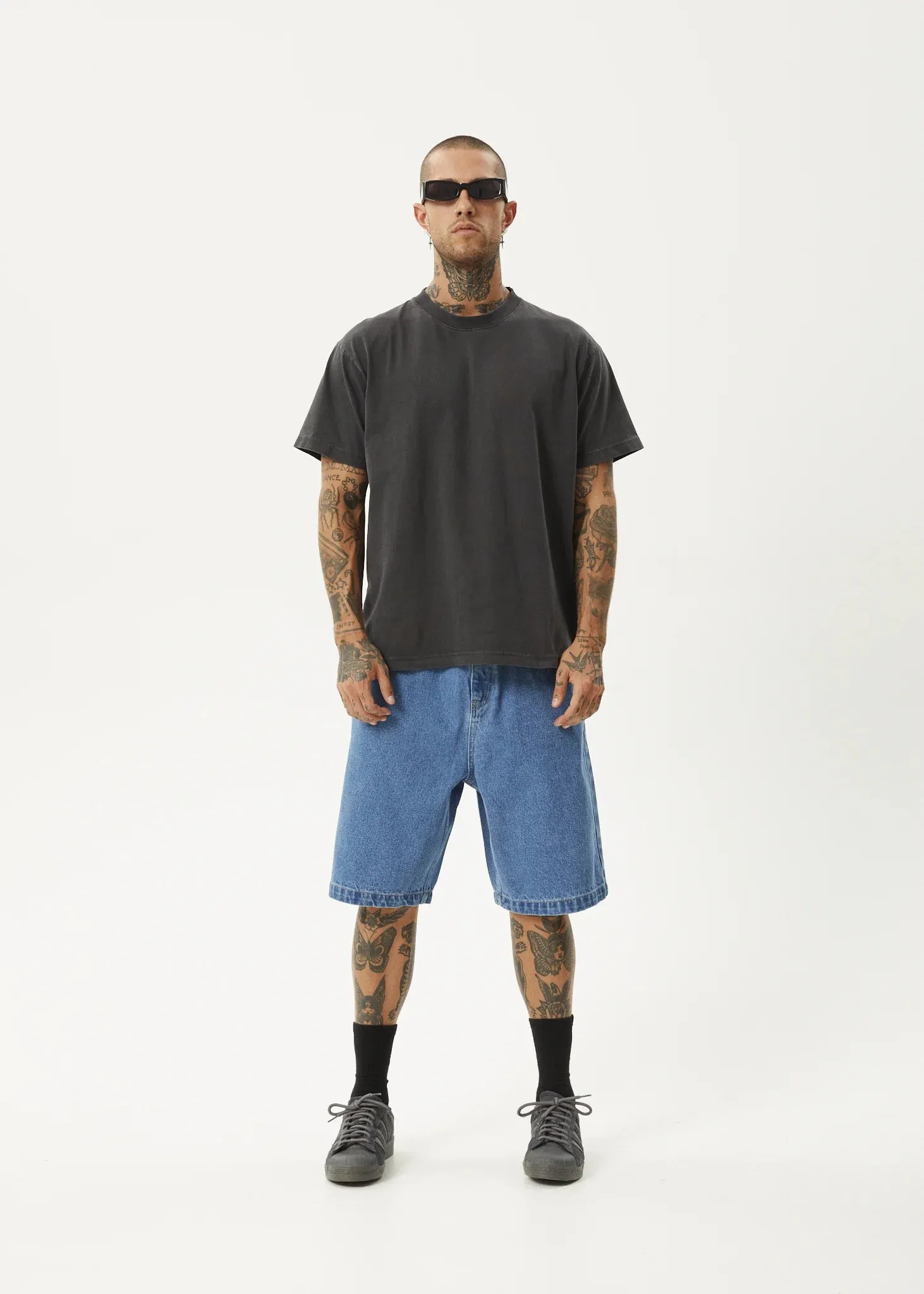 LIL C DENIM BAGGY SHORT | WORN BLUE