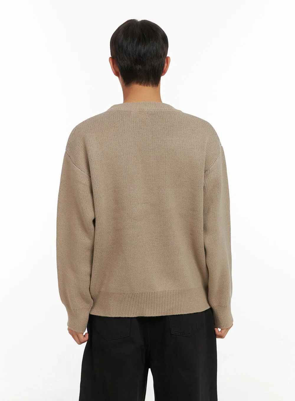 Men's Cozy Lettering Knit Sweater CO408