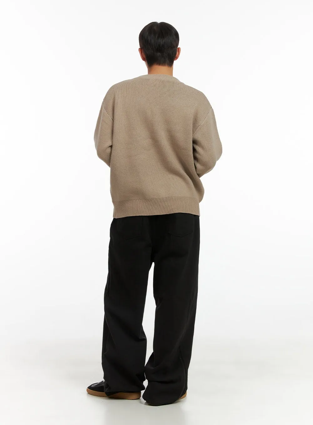 Men's Cozy Lettering Knit Sweater CO408