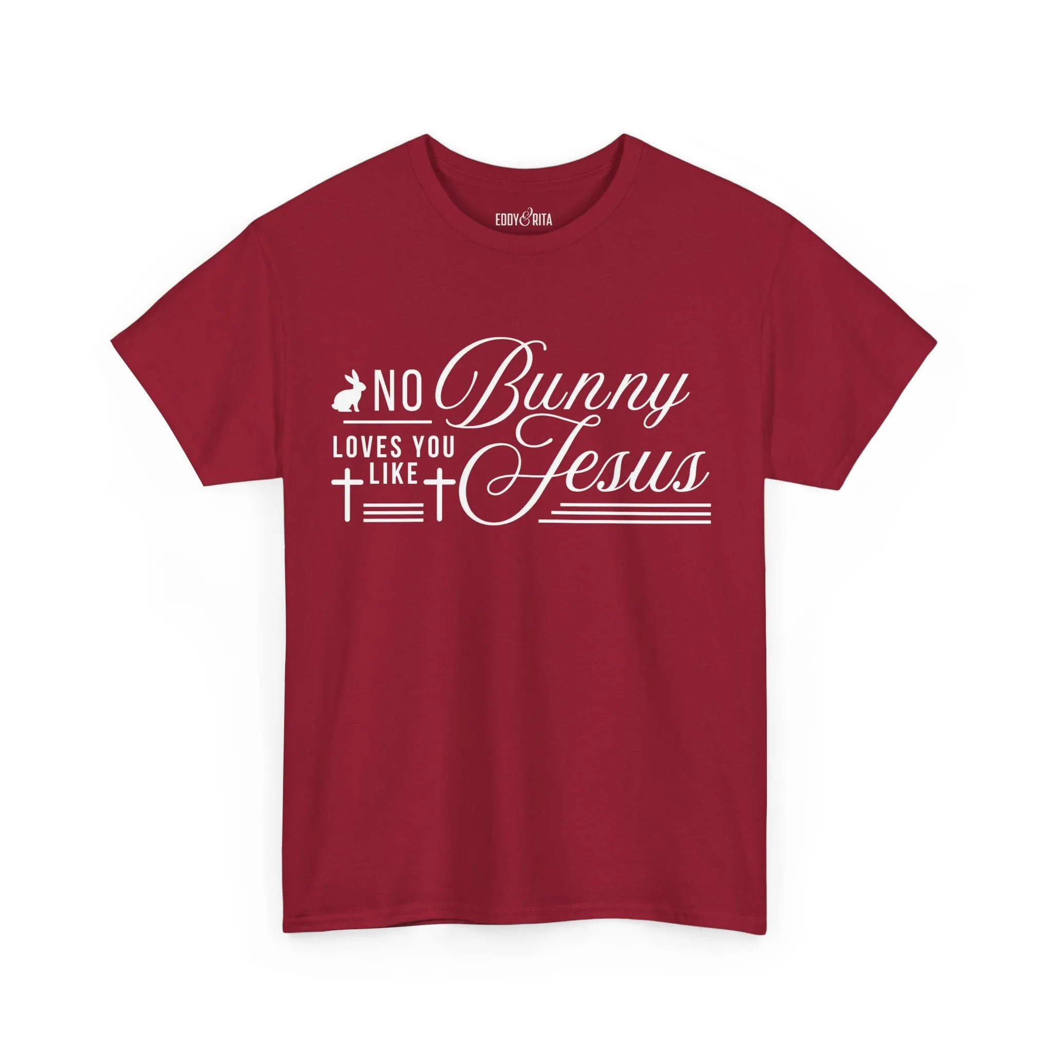 No Bunny Loves You Like Jesus Unisex Heavy Cotton Tee - Fun Easter Graphic Shirt