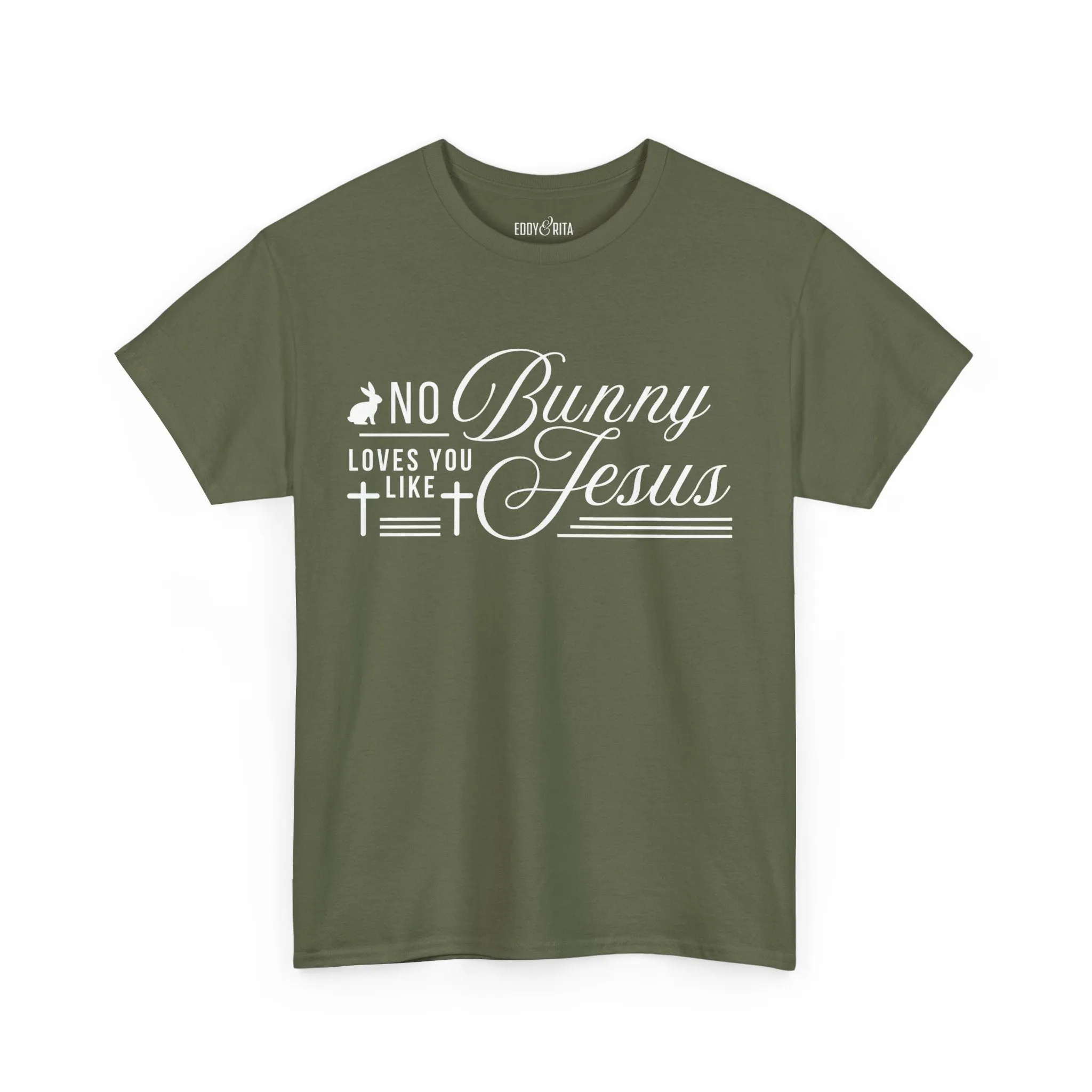 No Bunny Loves You Like Jesus Unisex Heavy Cotton Tee - Fun Easter Graphic Shirt