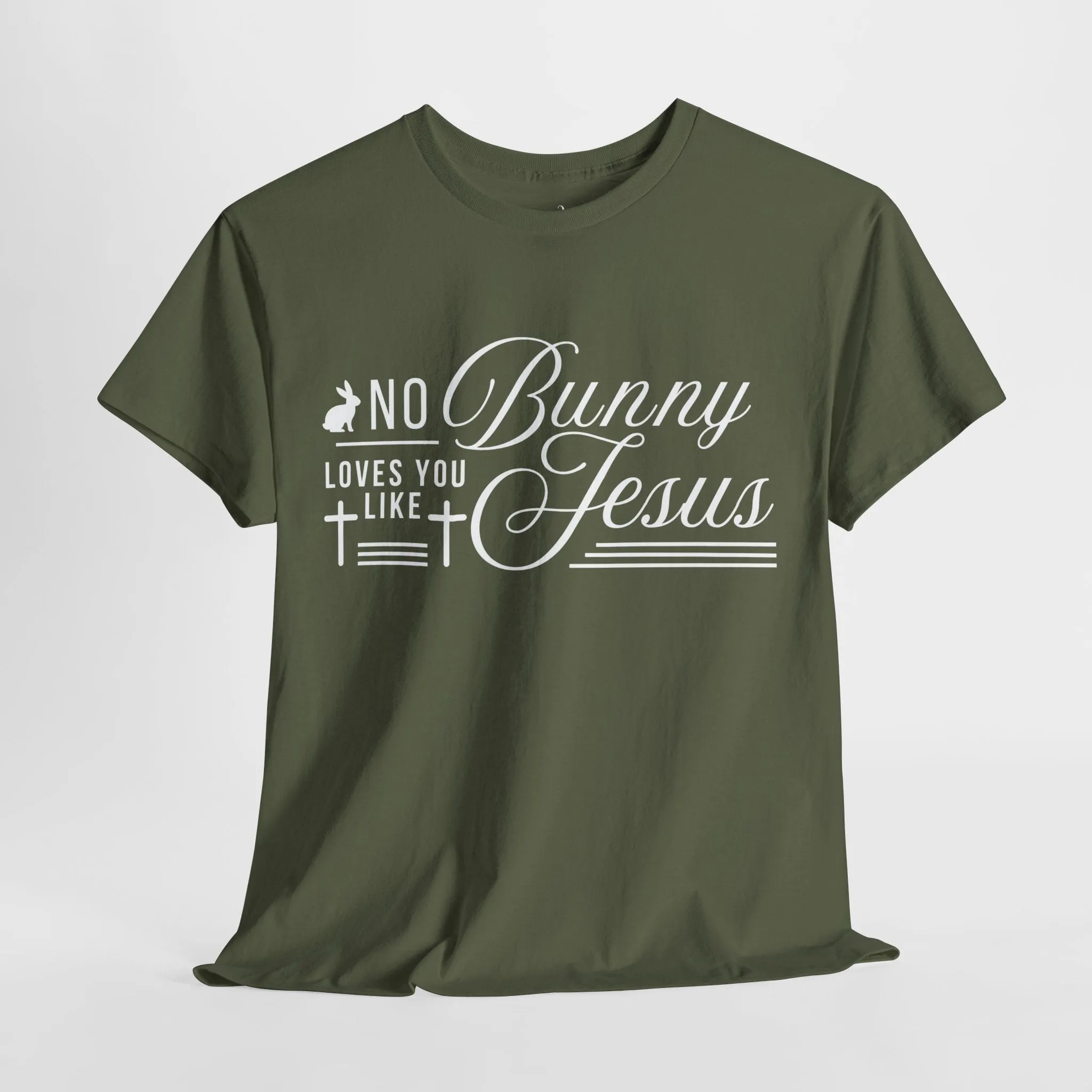 No Bunny Loves You Like Jesus Unisex Heavy Cotton Tee - Fun Easter Graphic Shirt