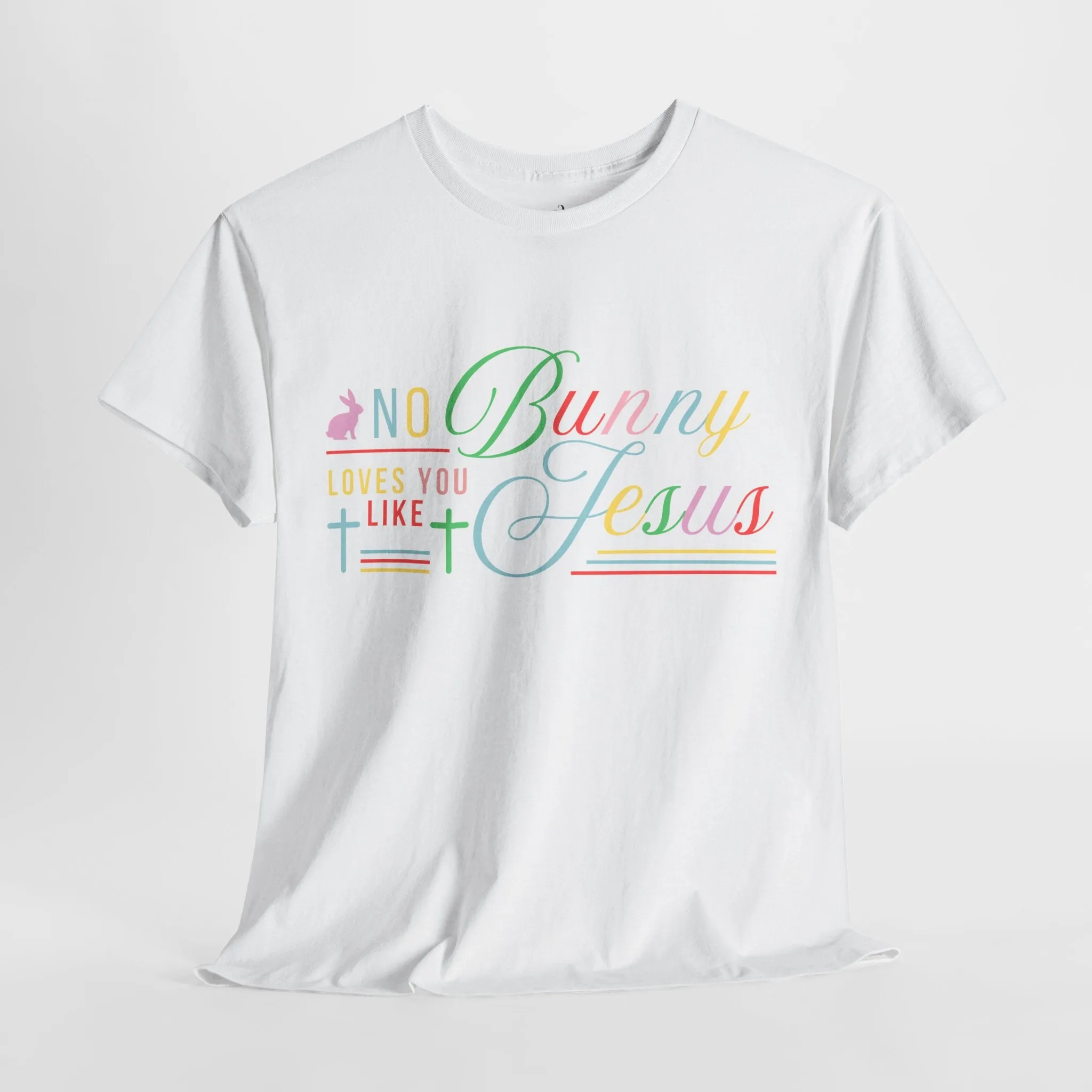 No Bunny Loves You Like Jesus Unisex Heavy Cotton Tee - Fun Easter Graphic Shirt