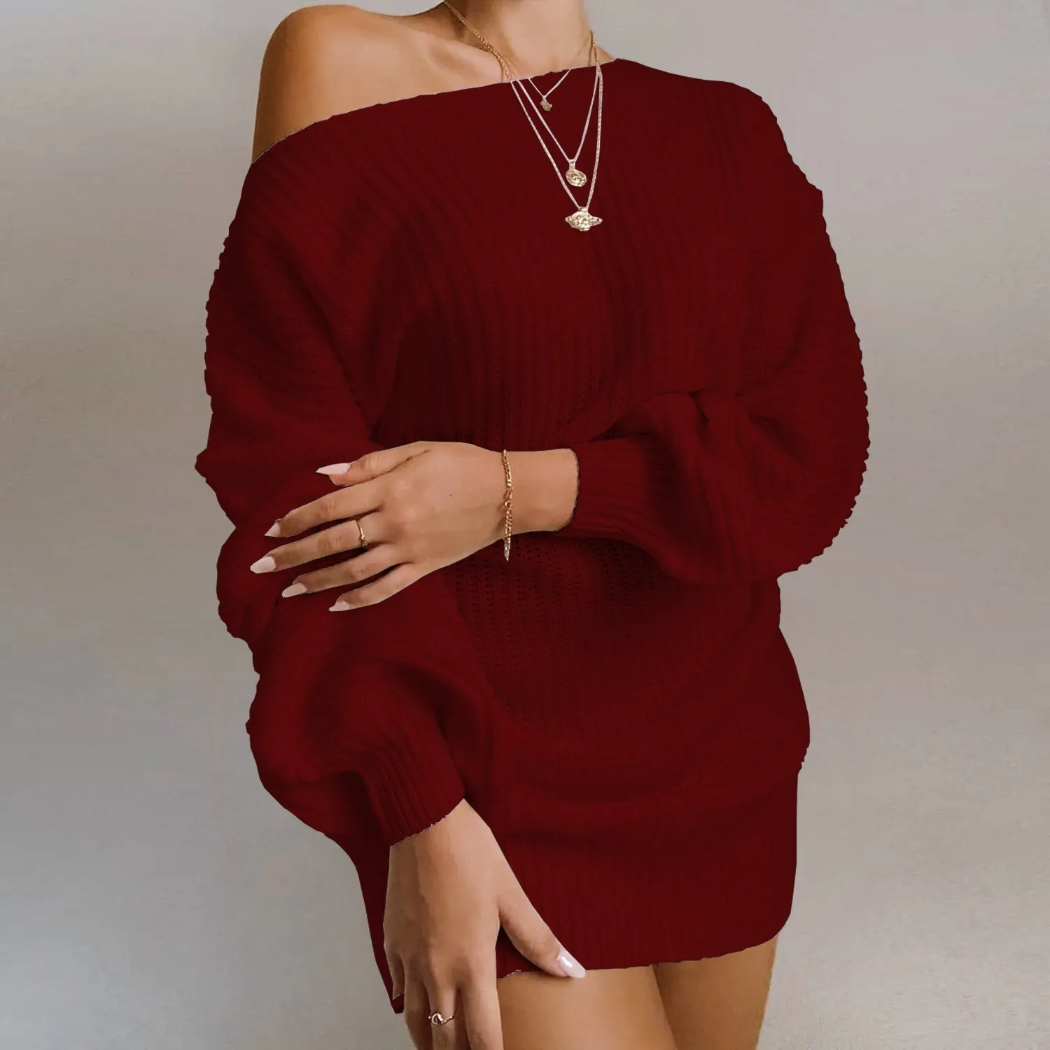 Olivia Luxe Trui-Jurk  | Zachte trendy oversized lange sweater