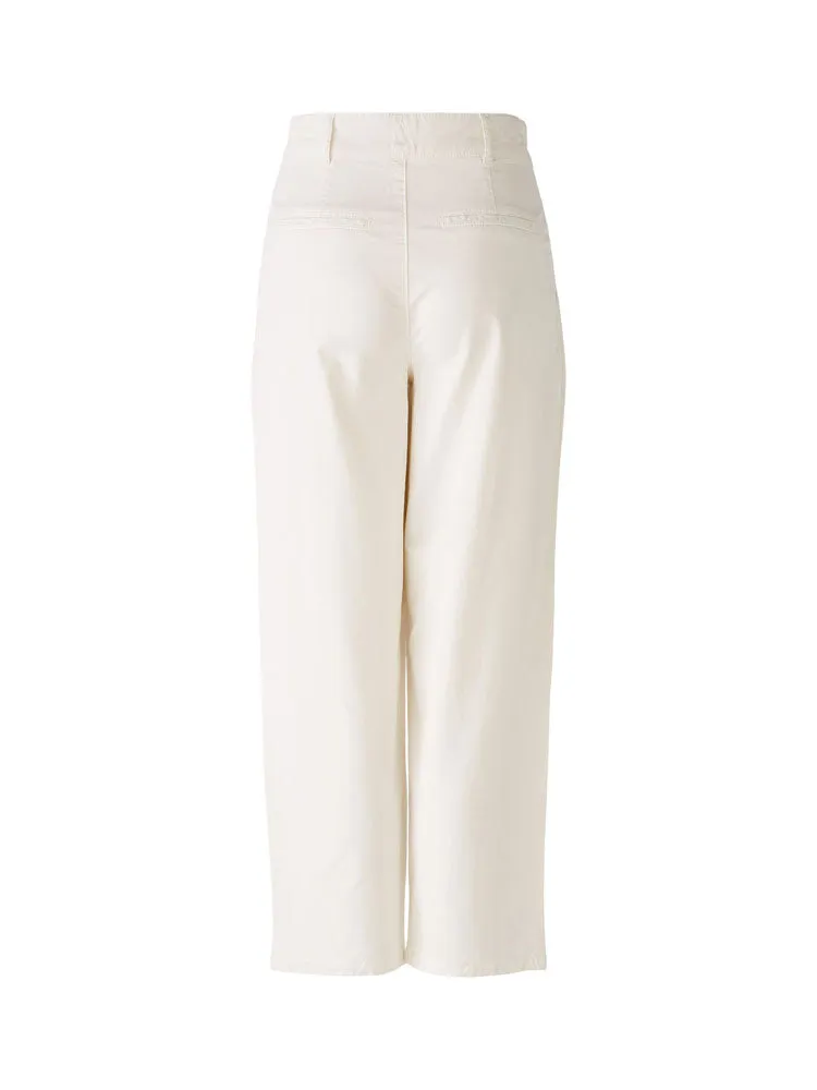 Oui The Relaxed Trousers Off White
