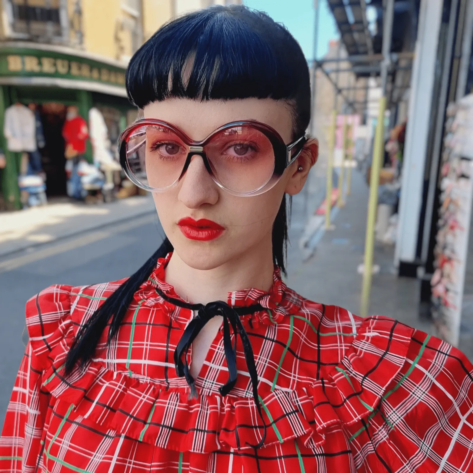 Oversized Retro Round Sunglasse