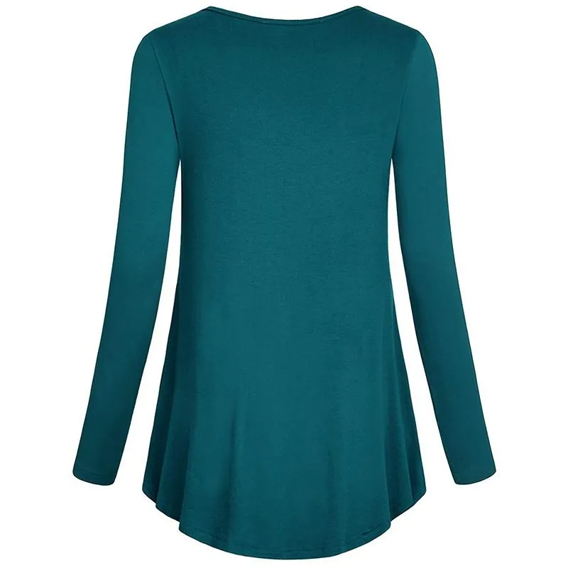 Stylish Solid Long-sleeve Maternity Nursing Top