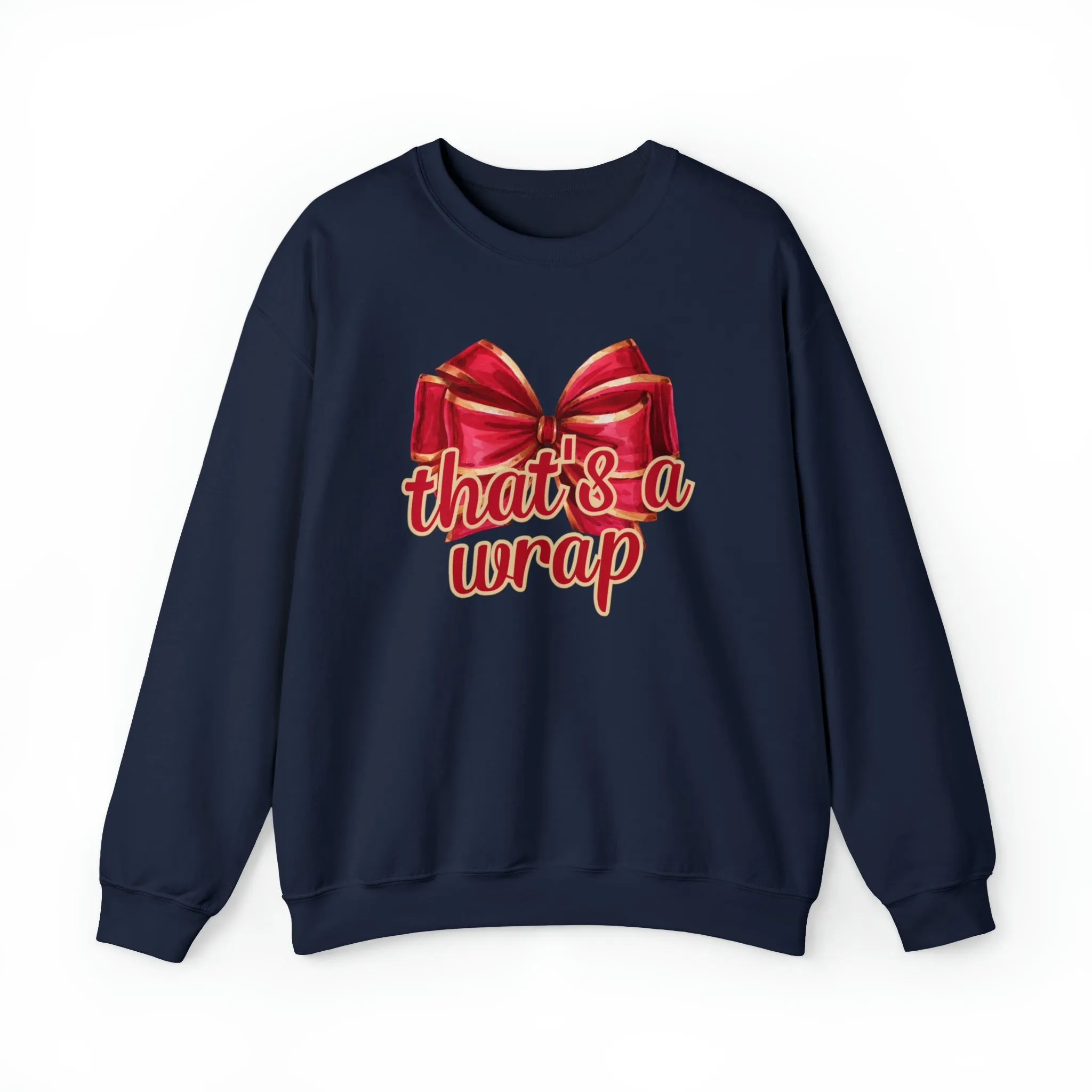 That's a Wrap: Red & Gold Christmas Bow Women's Sweatshirt