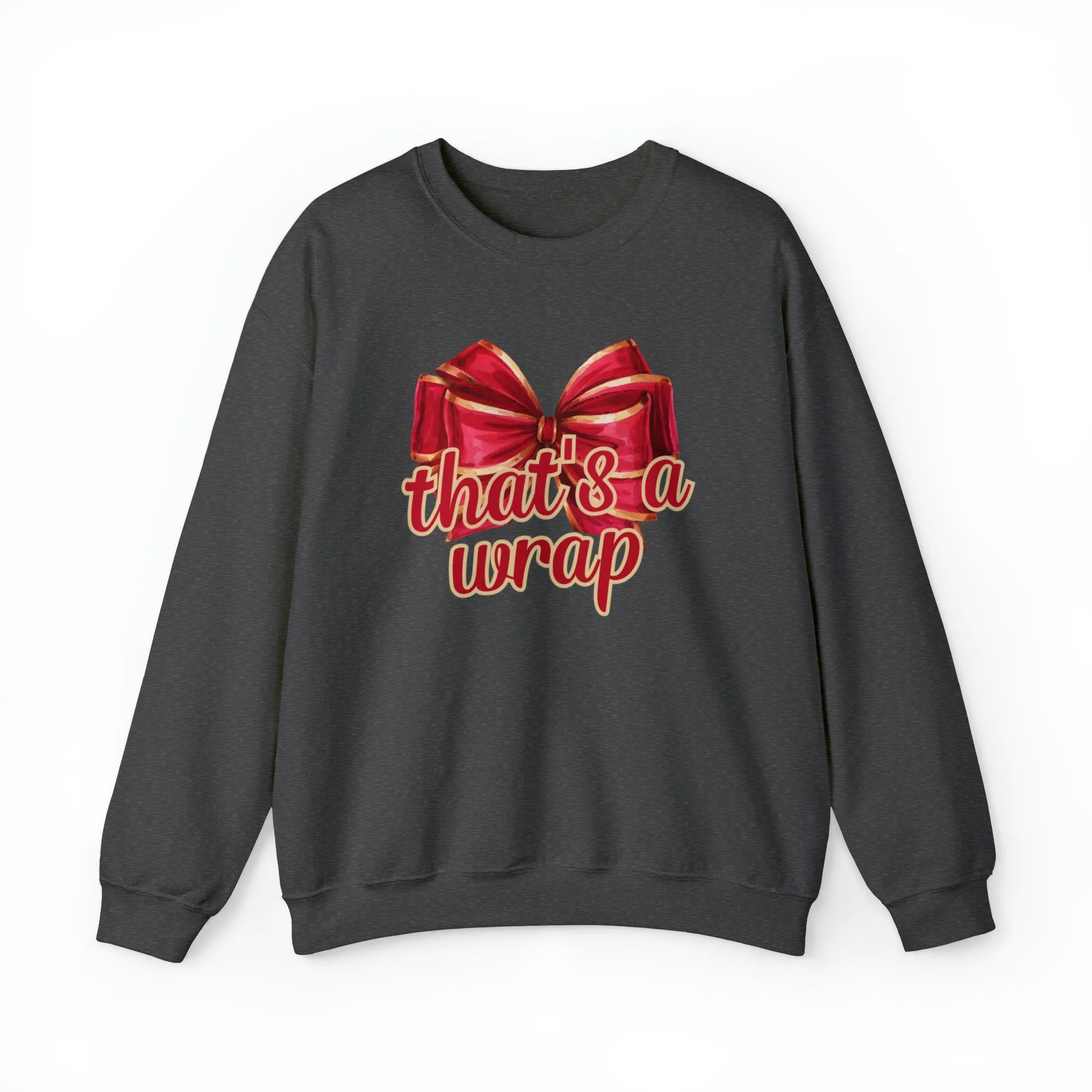 That's a Wrap: Red & Gold Christmas Bow Women's Sweatshirt