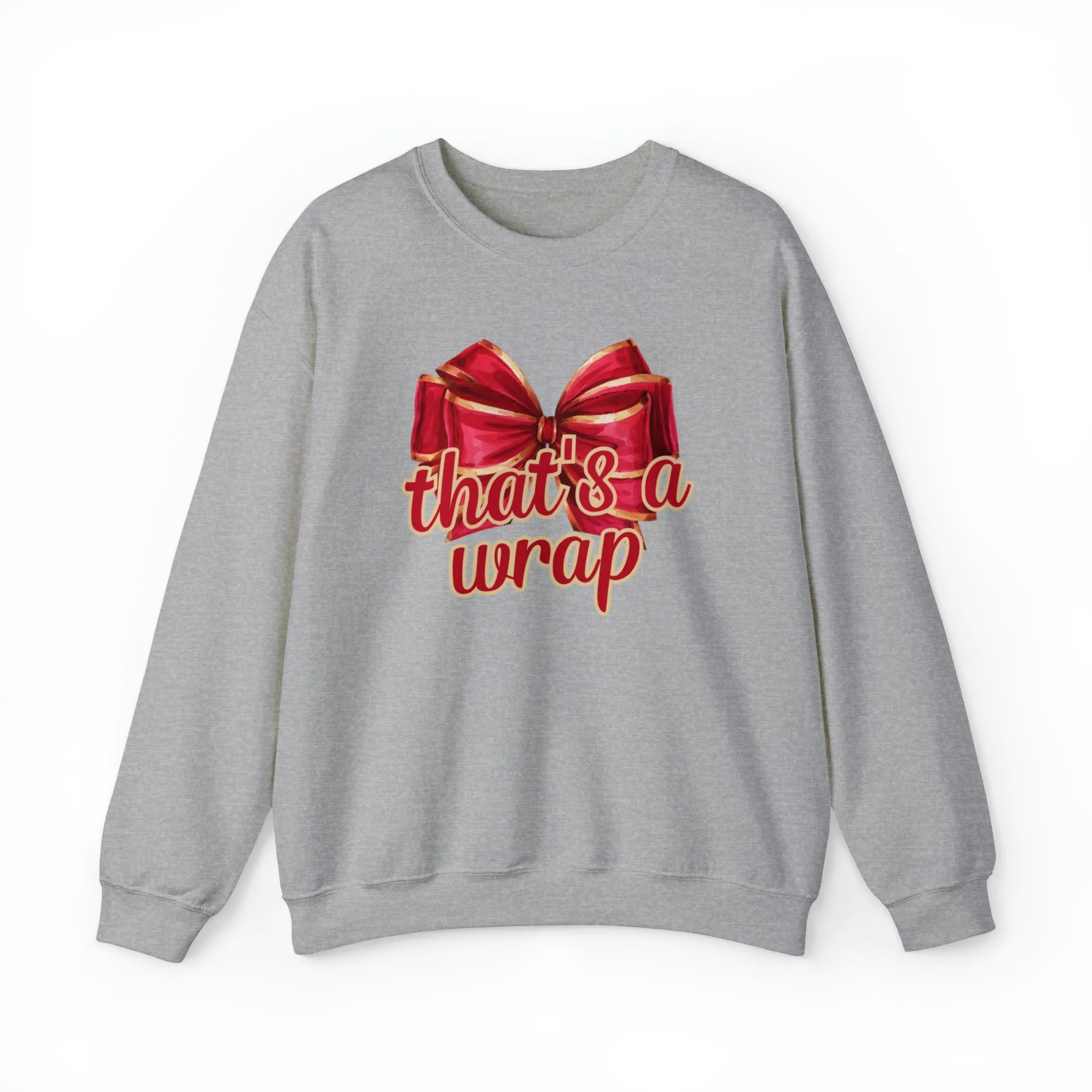 That's a Wrap: Red & Gold Christmas Bow Women's Sweatshirt