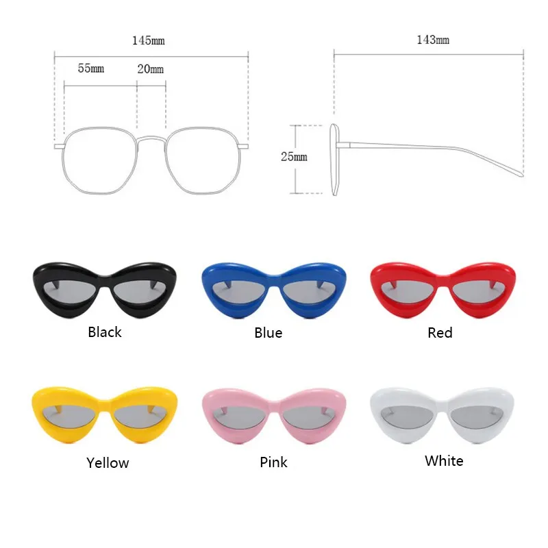 Vintage Sunglasses Women Oversized Glasses Men Fashion Punk