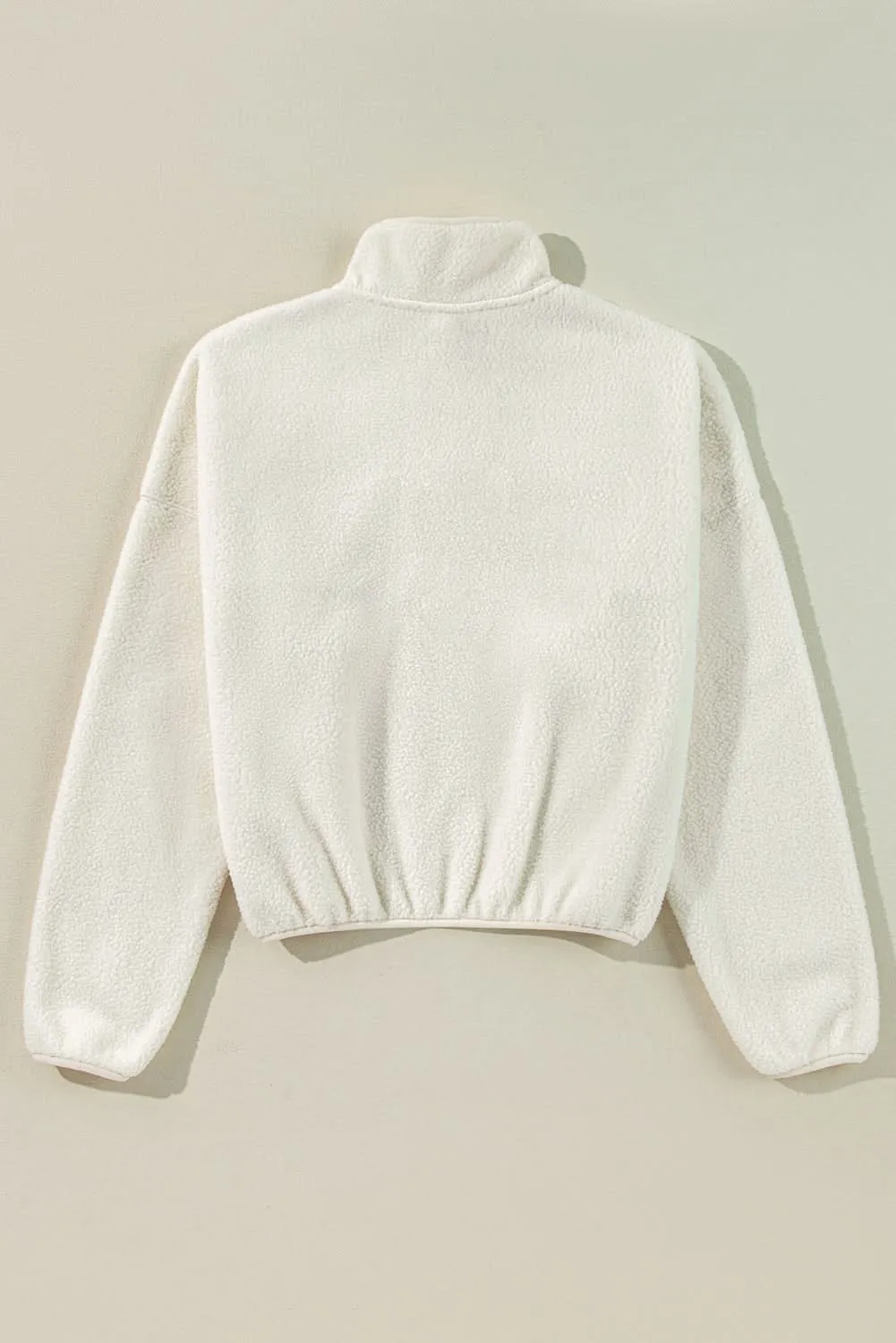 White fleece collar sweatshirt