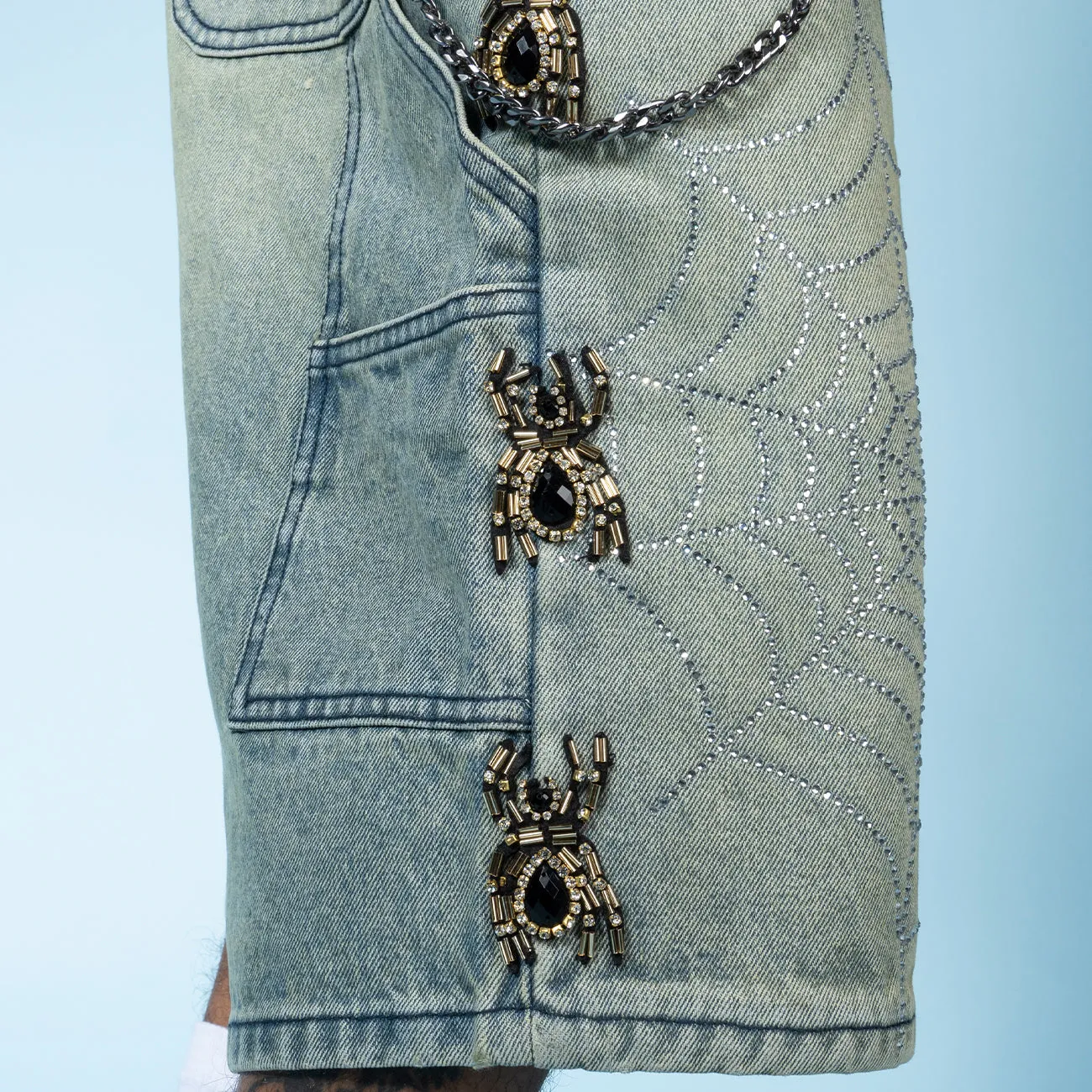 Widow Denim Shorts -Baggy