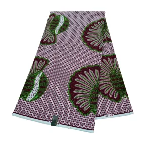 Wine & Green Wax Pint Fabric - 6 Yards