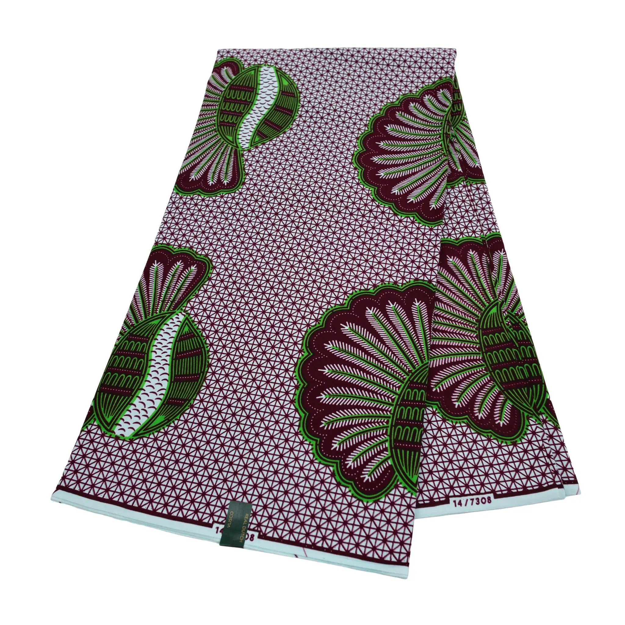 Wine & Green Wax Pint Fabric - 6 Yards