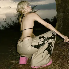 Y2K Baggypants mit hoher Taille und breitem Bein